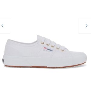 Superga Classic White & Pale Gold Boys 4 Girls 5.5 New With Box